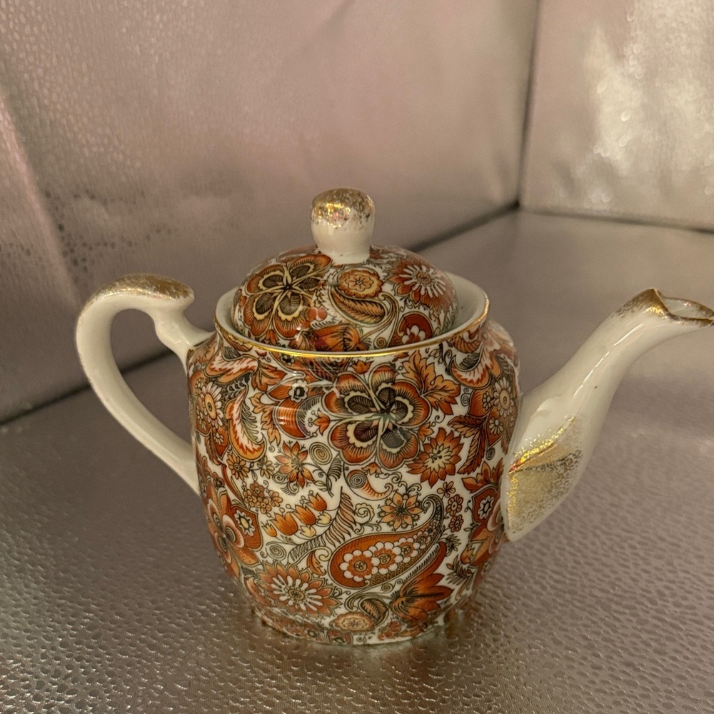 Vintage Miniature Elegant Royal Paisley Teapot